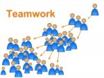 Team Effort Means Unit Teamwork And Unity Stock Photo