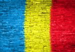 Chad Flag Painted On Wall Stock Photo