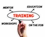 Training Diagram Displays Mentorship Education And Job Preparati Stock Photo