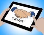 Trust Online Represents Www Faith And Trustful Stock Photo