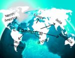 World E Commerce Indicates Ecommerce E-commerce And Company Stock Photo