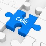 Care Puzzle Means Concerned Careful Or Caring Stock Photo