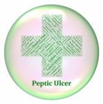 Peptic Ulcer Means Canker Sore And Pud Stock Photo