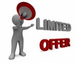 Limited Offer Character Shows Deadline Offers Or Product Promoti Stock Photo