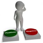 Positives Negatives Buttons Shows Pros And Cons Stock Photo