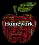 Homework Word Meaning Learned Learn And Text Stock Photo
