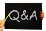 Q&a Blackboard Means Questions Answers And Assistance Stock Photo