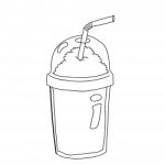 Plastic Bottle For Coffee Cartoon- Illustration Stock Photo