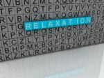 3d Relaxation Word Cloud Concept Stock Photo
