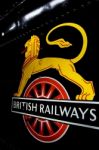 British Railways Logo On An Old Steam Train Stock Photo