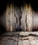 Old Wood Floor For Background. Stock Photo