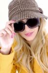 Stylish Female Wearing Sunglasses Stock Photo