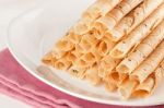 Roll Wafer Stock Photo