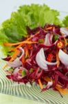 Thai Food Flowers Salad Stock Photo
