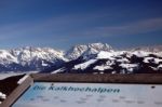 Alp Mountain Winter View Stock Photo