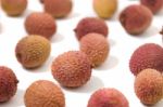 Bunch Of Lychee Fruits Stock Photo