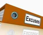 File With Excuses Word Stock Photo