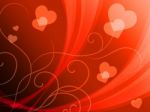 Elegant Hearts Background Shows Delicate Romantic Wallpaper
 Stock Photo