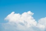 Big White Cloud And Blue Sky Background Stock Photo