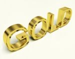 Gold Letters Stock Photo