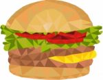 Hamburger Low Polygon Stock Photo