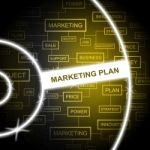 Marketing Plan Indicates Email Lists And Agenda Stock Photo