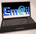 Email At Laptop Showing Inbox Stock Photo