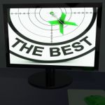 The Best On Monitor Showing Quality Stock Photo