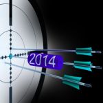 2014 Target Shows Successful Future Growth Stock Photo