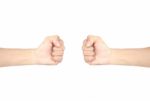 Clenched Fists Stock Photo