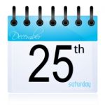 Calendar Page For 25th December Stock Photo