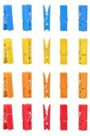 Colorful Wood Clothes Pin Stock Photo
