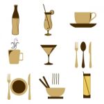 Dining Icons Stock Photo