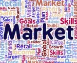 Market Word Means Mart Wordclouds And Wordcloud Stock Photo
