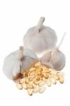 Garlic Oil Soft Capsule Stock Photo