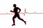 Healthcare .concept Heartbeat Electrocardiogram With  Running Ma Stock Photo