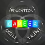 Career Advice Displays Education Talent And Skills Stock Photo