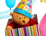 Teddy Bear Birthday Gift Stock Photo