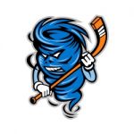 Tornado Ice Hockey Player Mascot Stock Photo