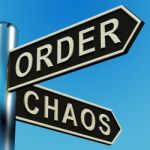 Order Or Chaos Directions Stock Photo