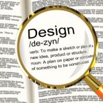 Design Definition Magnifier Stock Photo
