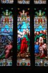 Religious Stained Glass Windows Stock Photo