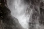 Waterfall At Milford Sound Stock Photo