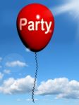 Party Balloon Represents Parties Events And Celebrations Stock Photo