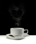Steaming Cup Of Coffee Stock Photo