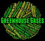 Greenhouse Gases Represents Global Warming And Emission Stock Photo