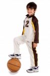 Junior Boy Basket Ball Player Stock Photo