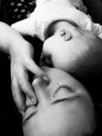 Sleeping Mother And Baby Stock Photo