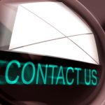 Contact Us Postage Means Feedback And Discussing Stock Photo