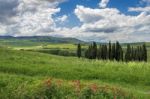 View Of The Scenic Tuscan Countryside Stock Photo